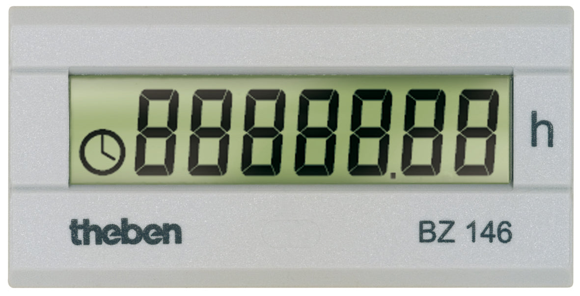 THEBEN Digital-Betriebsstundenzähler, 24x48mm Frontplatte THEBEN Digital-Betriebsstundenzähler, 24x48mm Frontplatte